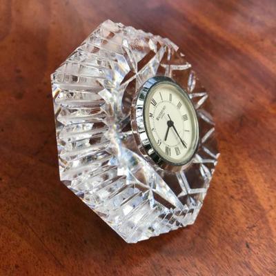 WATERFORD Lismore paperweight clock (retails $125) @ $50.