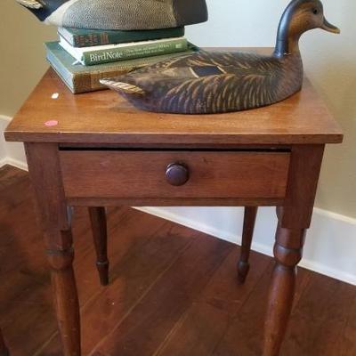 0ne drawer walnut table med 1800's (1860) - Slightly smaller than the previous one.. $125
