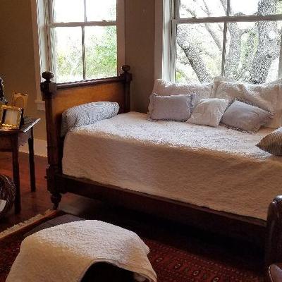 This Antique twin bed (s) with matching headboard and footboard can be used as a single sleigh bed or can be assembled  as two matching...