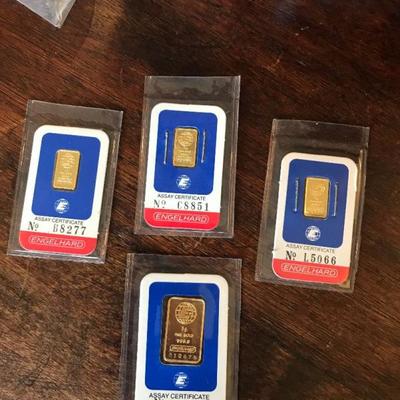 1 gm gold ($50 each). And 5 gms gold, $250.