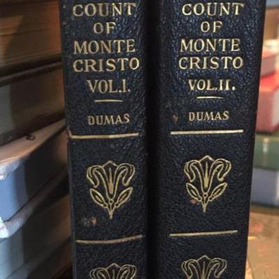 Count of Monte Cristo. Vol. I and II. By Alexander Dumas. Leather cover. Genuine Morocco Royal Indian Paper. $50