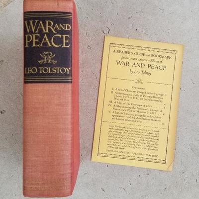  War and Peace: Inner Sanctum Edition by  LeoTolstoy. $20 
1942 hard cover. Publisher's insert laid in.
War and Peace, a Russian novel by...