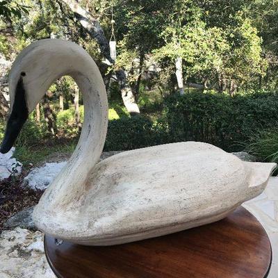 Antique Trumpeter swan decoy by Jim Slack (Pekin, IL). $150