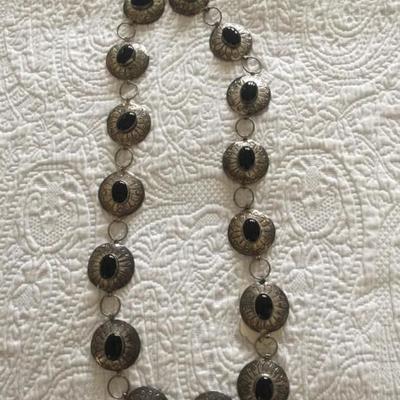 Sterling and onyx necklace. $100