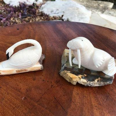 Alaskan EsKimo Walrus Ivory carved Walrus Figurine. $85