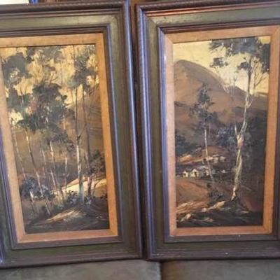 KET039 Two Elza Mason Gregory Paintings