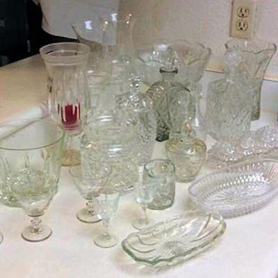 KET052 Vintage Etched Glassware