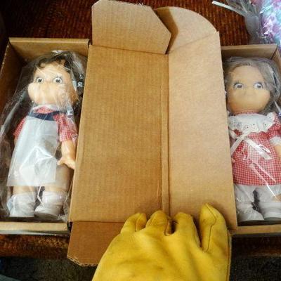Boy and girl cambell soup dolls, new in package.
