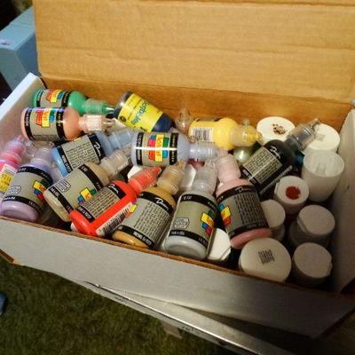 Lot of fabric paints.