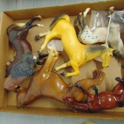 Plastic toy horses