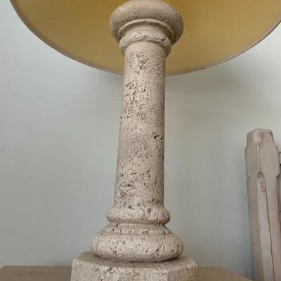 Limestone Lamps, PAIR