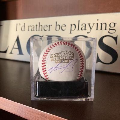 Ortiz Signed Baseball