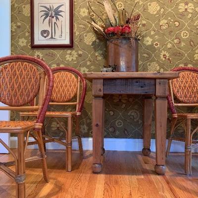 Wicker Chairs, Set of Four