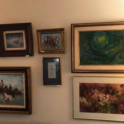 Large selection of artwork.