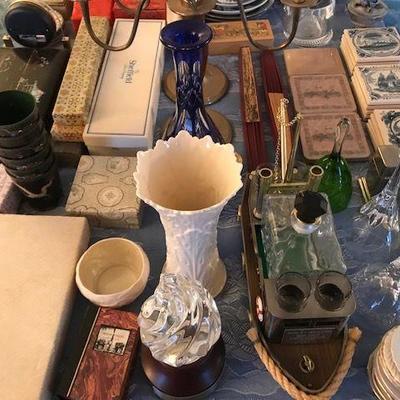 Ceramic and glass items.