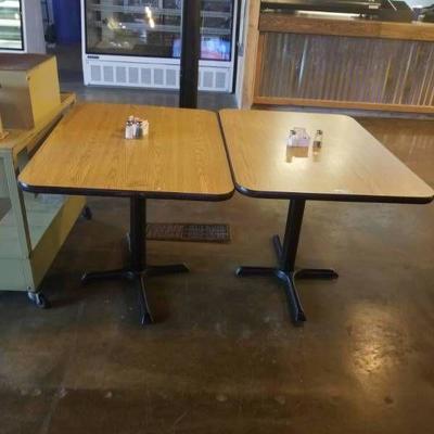 Two Formica Wood Look Tables