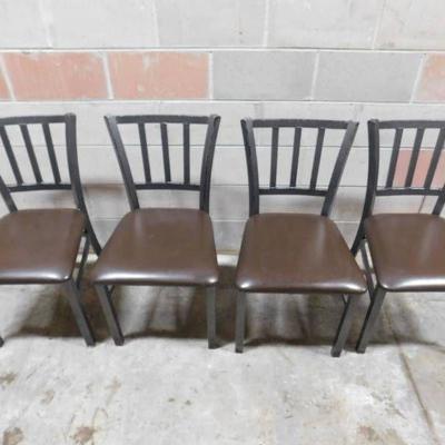 4 Metal Chairs with Vynl Seats