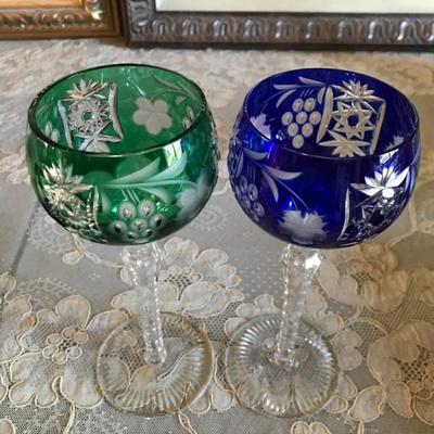Bohemian cut to clear goblets