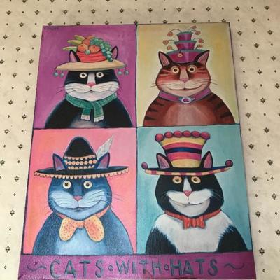 Print. Cats in Hats