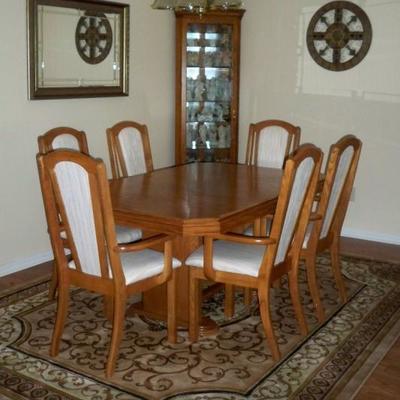 Arcese Brothers Furniture LTD. Dining Table with 6 Arm Chairs and 1 - 24