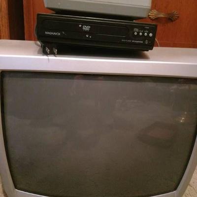TV, Battery charger, DVD player