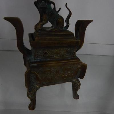 Oriental Brass Foo Dog Box