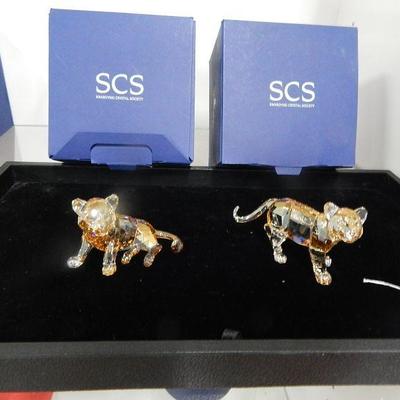Swarovski Crystal tiger cubs