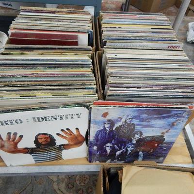 Vintage record album collection