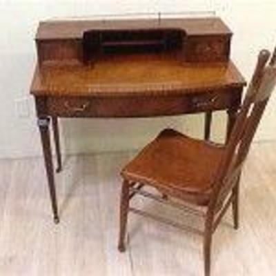 Mahogany Desk with Chair