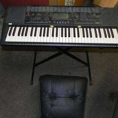 Yamaha Keyboard with stand and stool