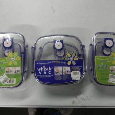 Whistle Vac Food Storage Containers