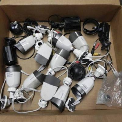 Lot Of Security Cameras and Parts