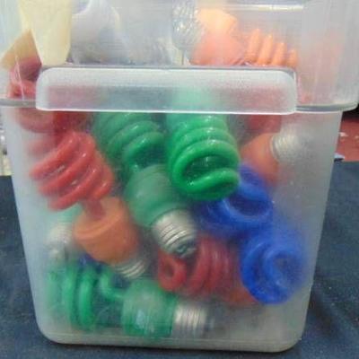 color pig tail bulbs - lot