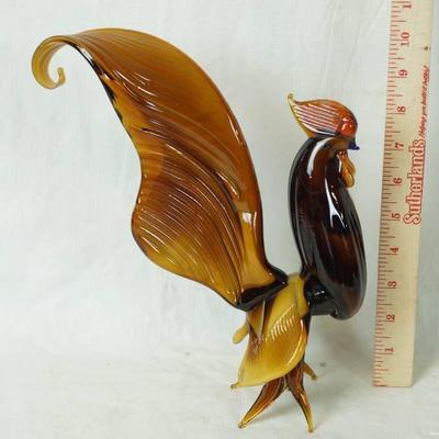 Awesome Blown Glass Rooster - Stunning! More than ...
