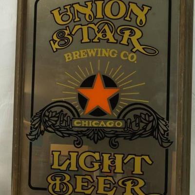 Vintage Mirrored Bar Sign - Union Star Brewing Com ...