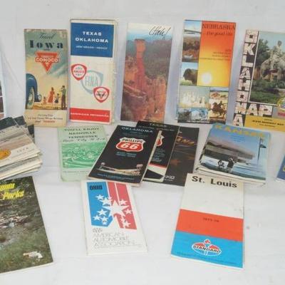 Lot of Road Maps of the Mid West - Some are Gas St ...