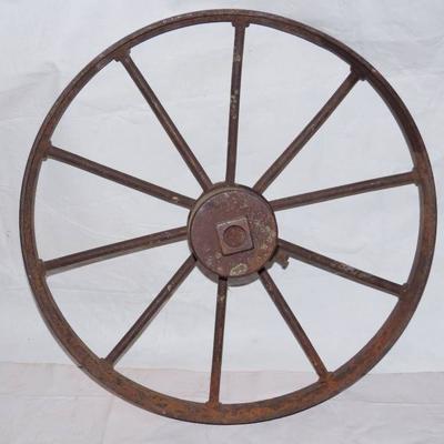 Vintage Steel Iron Wagon Wheel