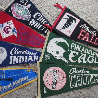 Vintage sports pennants