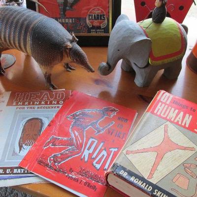 Armadillo and novelty book covers