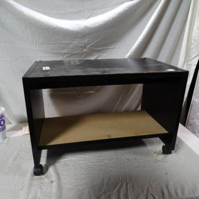 Small TV Stand Side Table on Wheels