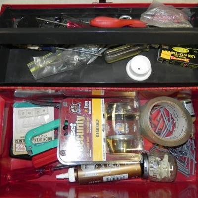 Tool Box with Assortment of tools.