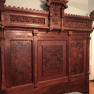 Goegeous antique Full bed and armoire