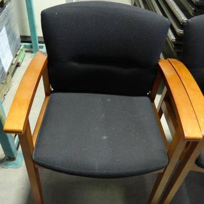 Henna Cherry Wood with Black Seat Cushions Lot Of ...