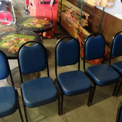 Lot of 5 Blue Chairs