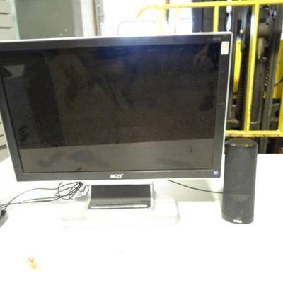 Acer LCD Monitor Model #AL2051W Dell Speakers