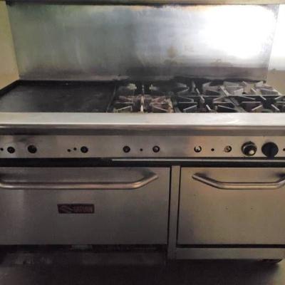 Saturn Six Burner Grill Oven SS with Wheels