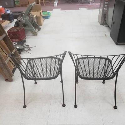 Pair of Metal Patio Chairs.