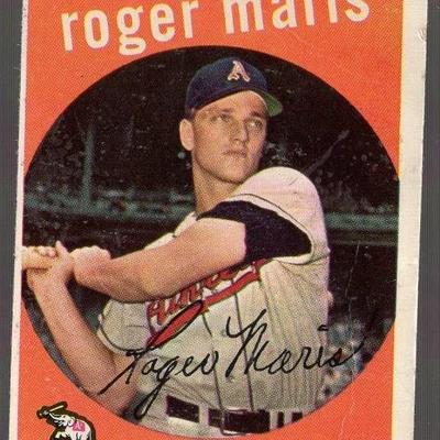 1959 Topps Roger Maris #202 2nd Year Baseball Card ...