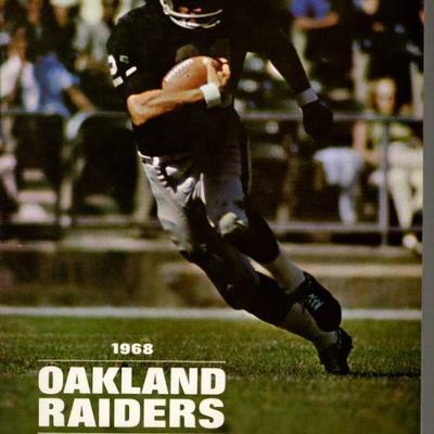 1968 Oakland Raiders Official NFL Yearbook AFL Cha ...