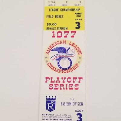1977 Kansas City Royals American League Playoff Ga ...
